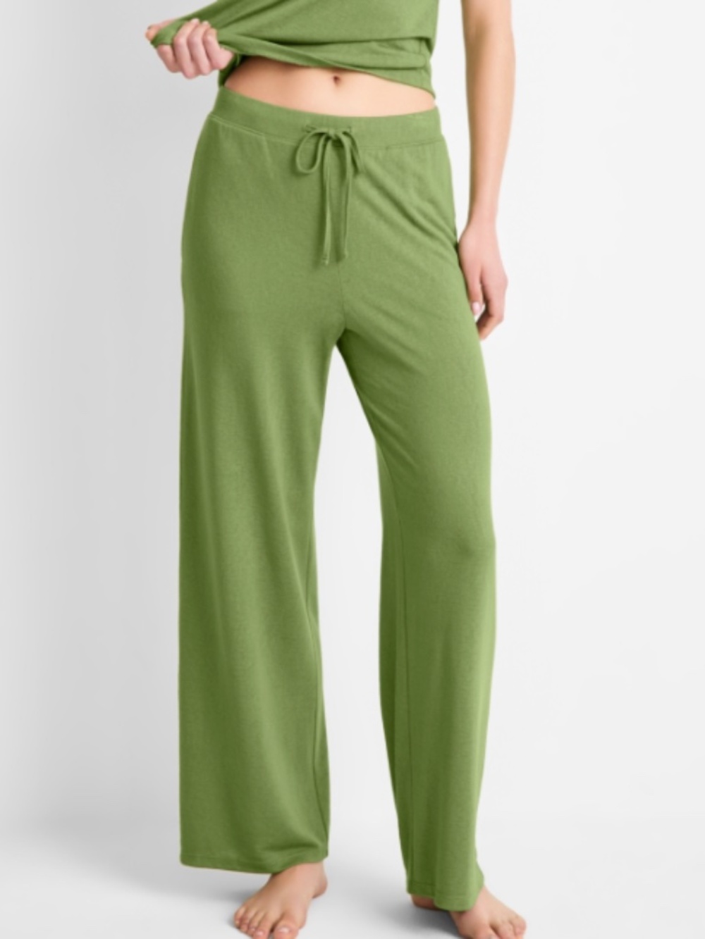 State of Day Women's Relaxed-Fit Drawstring Pants Scallion XL